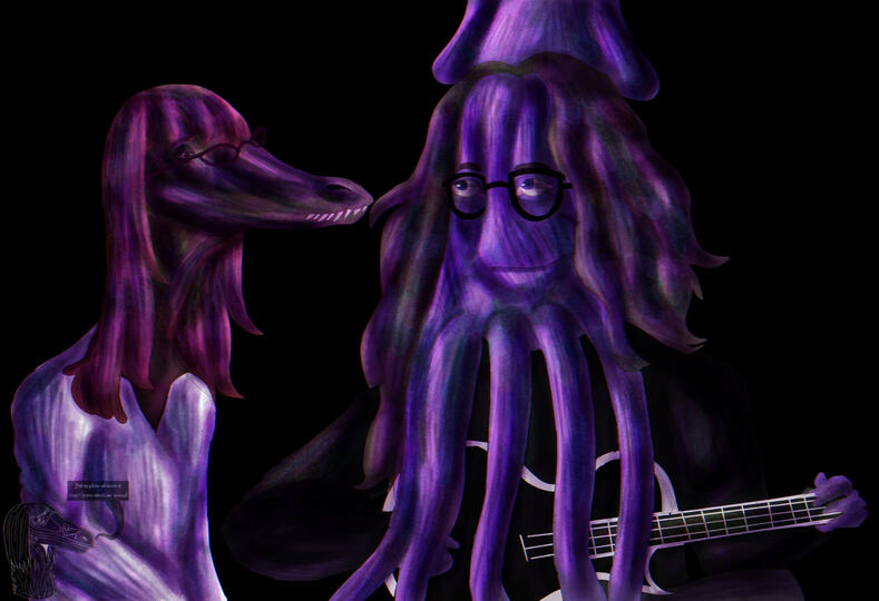 Squid and Roger Grimdark © Robin Grimmgall